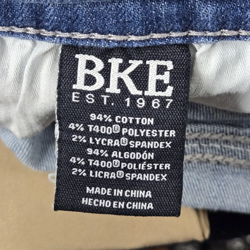 BKE Men Jeans 32X34 Light Blue Denim Straight Jake Distressed 31